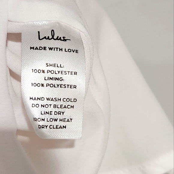 NWT Lulus | White Swiss Dot Long Sleeve Dress | Size Small - Picture 8 of 9